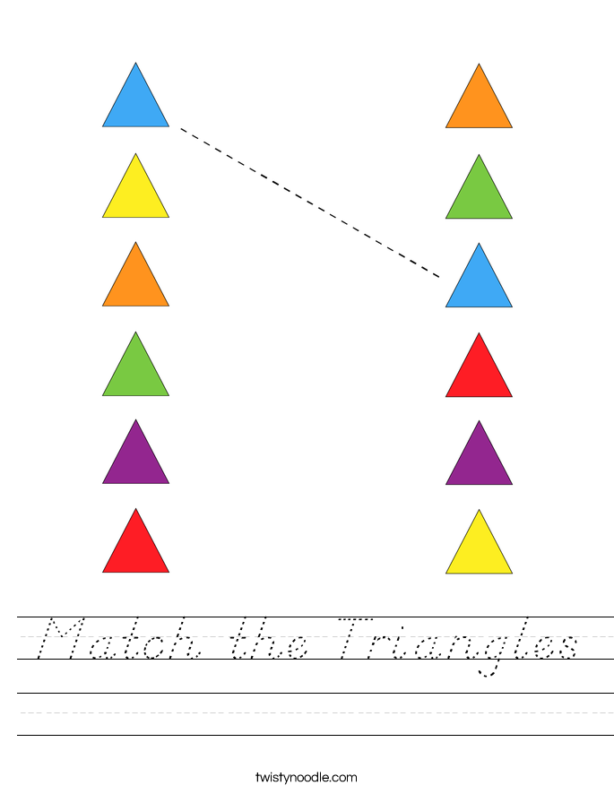 Match the Triangles Worksheet