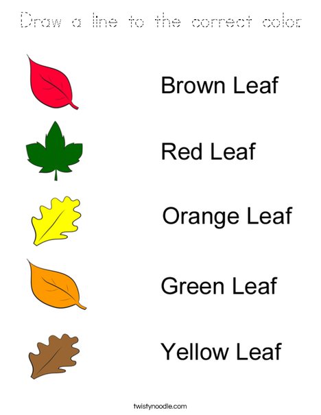 Matching Leaves Coloring Page