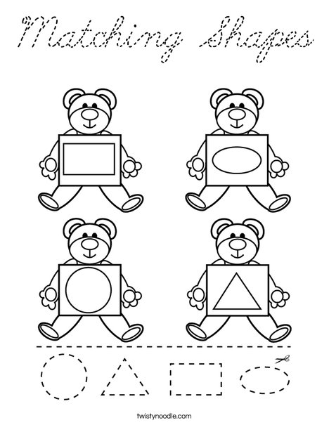 Matching Shapes Coloring Page