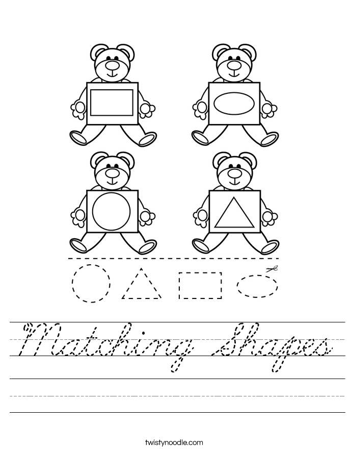 Matching Shapes Worksheet