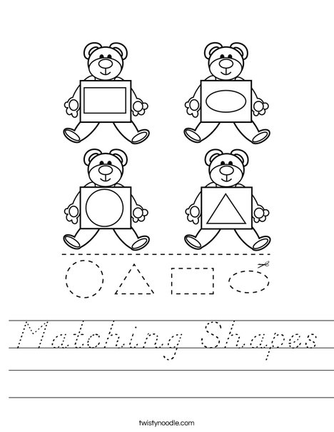 Matching Shapes Worksheet