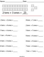 place value math worksheets twisty noodle