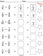 5th grade math worksheets adding fractions