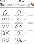 Add the Footballs Math Worksheet