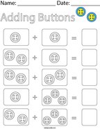 preschool math homework sheets Adding Buttons Math Worksheet