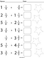 5th grade math worksheets adding fractions