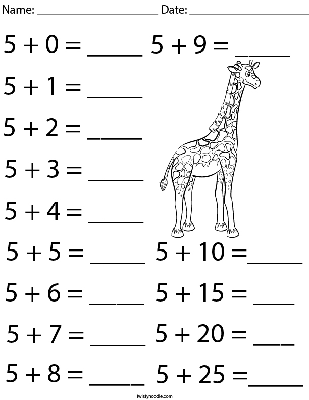  Math Worksheet