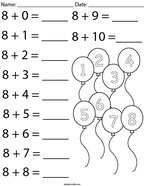 math worksheets addition 1st grade