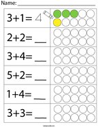 Color and Add Math Worksheet