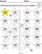 first grade comparing numbers math worksheets twisty noodle