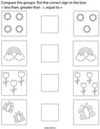 Compare the Groups Math Worksheet