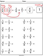 Diving Fractions Math Worksheet