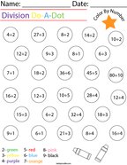 Division Do-A-Dot Math Worksheet