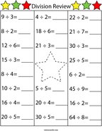 Division Review Math Worksheet