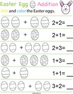 Easter Egg Addition Math Worksheet