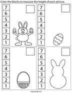 Easter Measurement Math Worksheet
