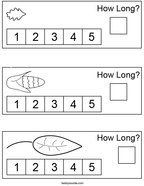 Fall How Long Math Worksheet