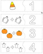 Halloween Addition Picture Puzzle Math Worksheet