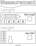 Measurement Math Worksheet