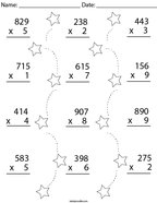 fourth grade multiplication math worksheets twisty noodle