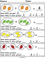 Multiplying Leaves Math Worksheet
