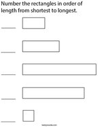 Order By Length- Rectangles Math Worksheet