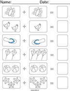 Picture Addition Math Worksheet
