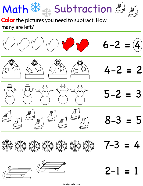 One Two Three Four Five Six Worksheet - Twisty Noodle