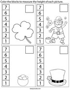 St Patrick's Day Measurement Math Worksheet