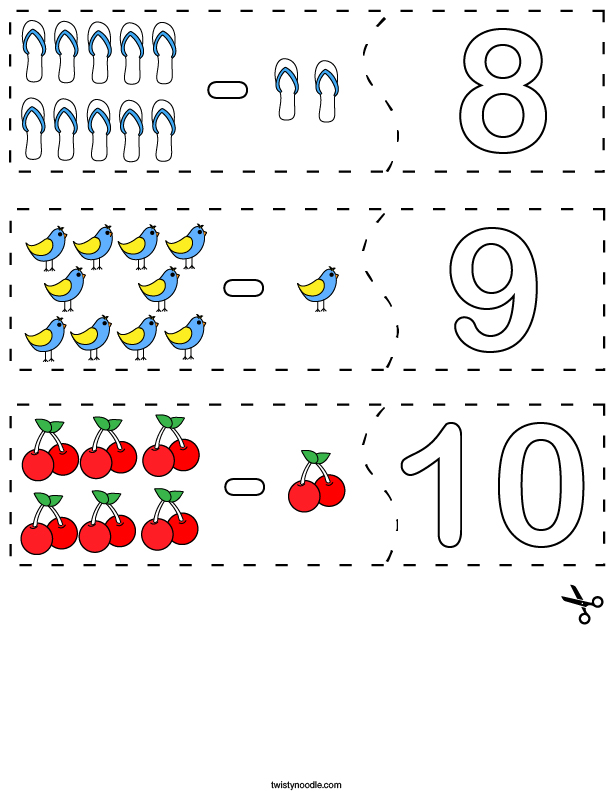 Subtraction Picture Puzzle (page 3) Math Worksheet