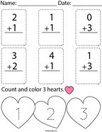 Valentine's Day Addition Math Worksheet