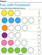 Write the Fractions Math Worksheet