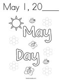 May 1, 20____ Coloring Page