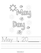 May 1, 20____ Handwriting Sheet