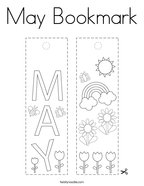 May Bookmark Coloring Page