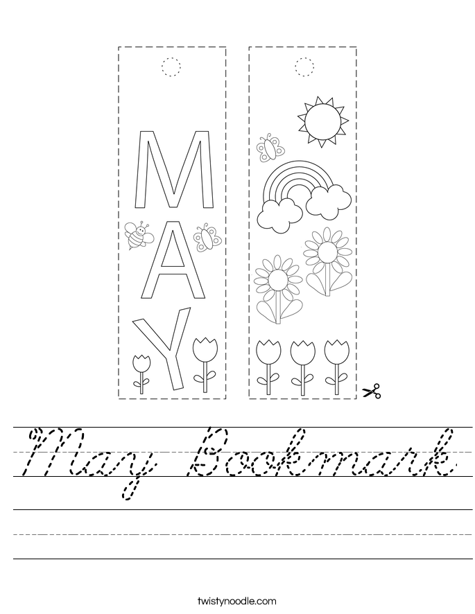 May Bookmark Worksheet