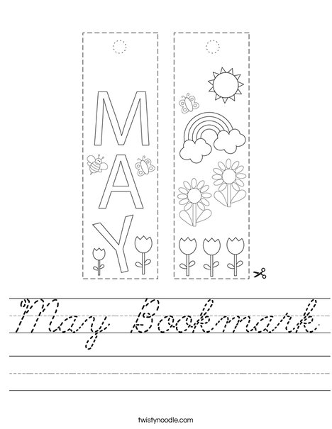 May Bookmark Worksheet