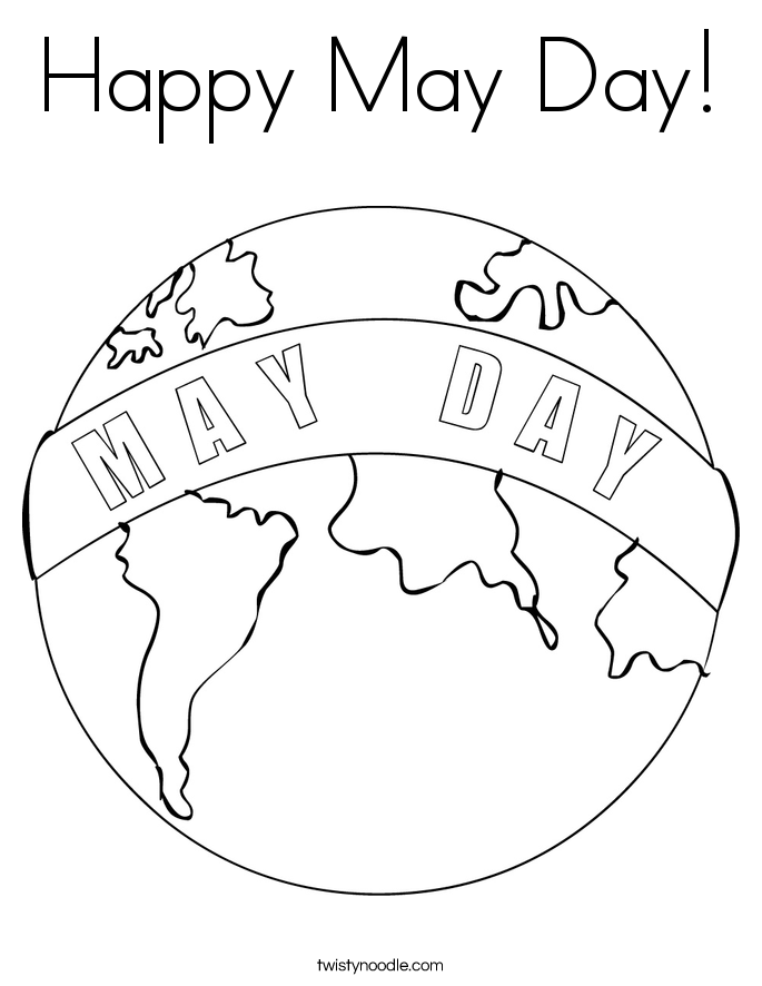 Happy May Day! Coloring Page