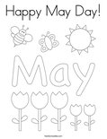 Happy May Day! Coloring Page