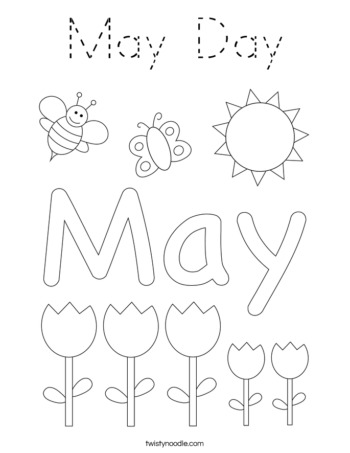 May Day Coloring Page