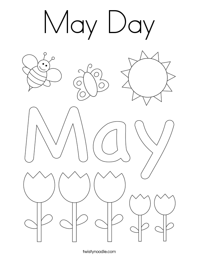 May Day Coloring Page