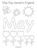 May Day started in England.Coloring Page
