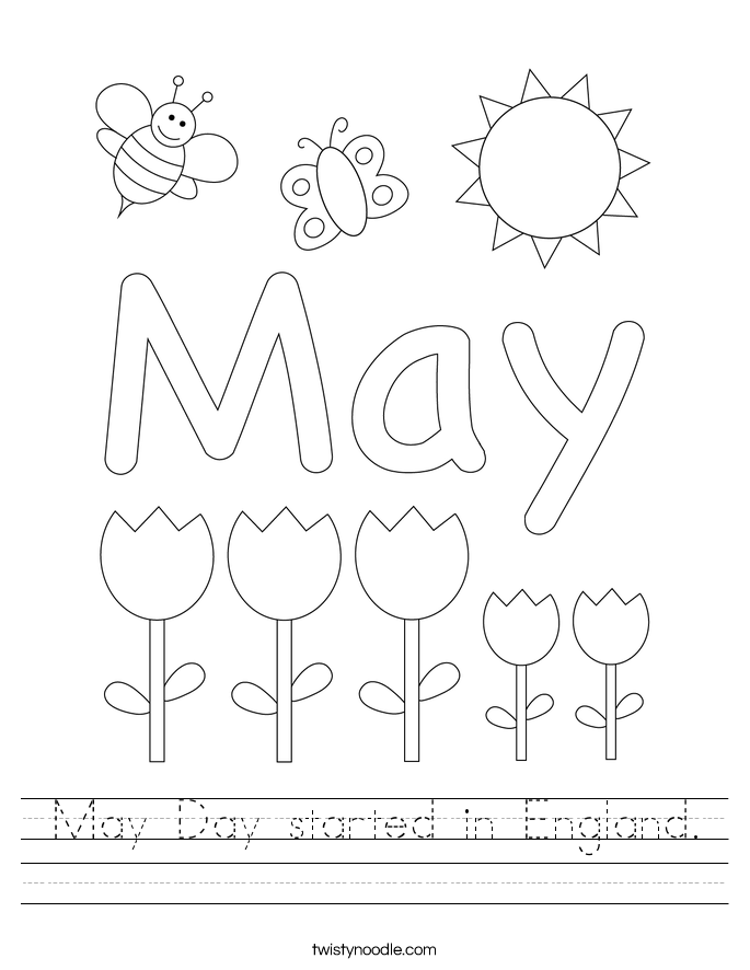 May Day started in England. Worksheet