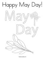 Happy May Day Coloring Page