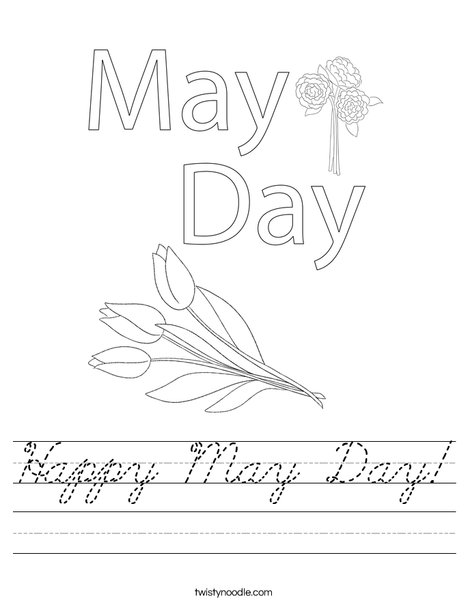 May Day with Cake Worksheet