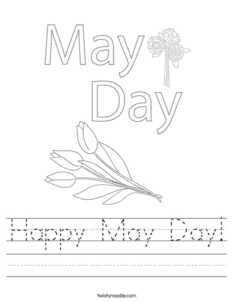 May Day with Cake Worksheet