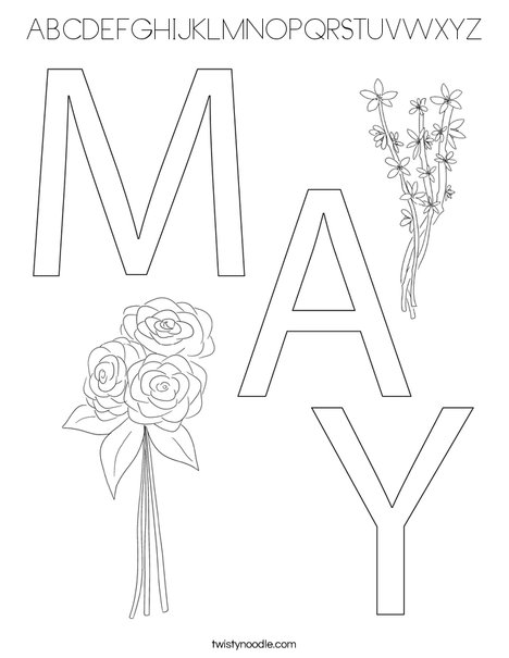 May Day Coloring Page