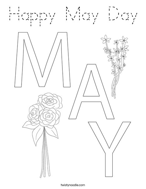 May Day Coloring Page