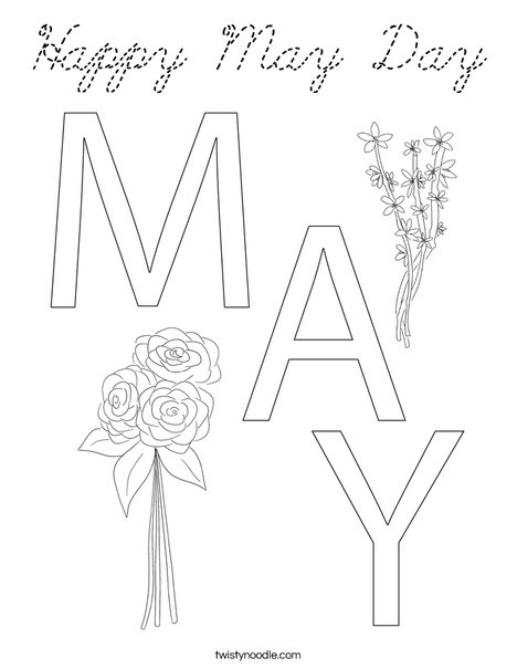 May Day Coloring Page