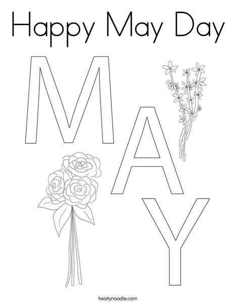 May Day Coloring Page